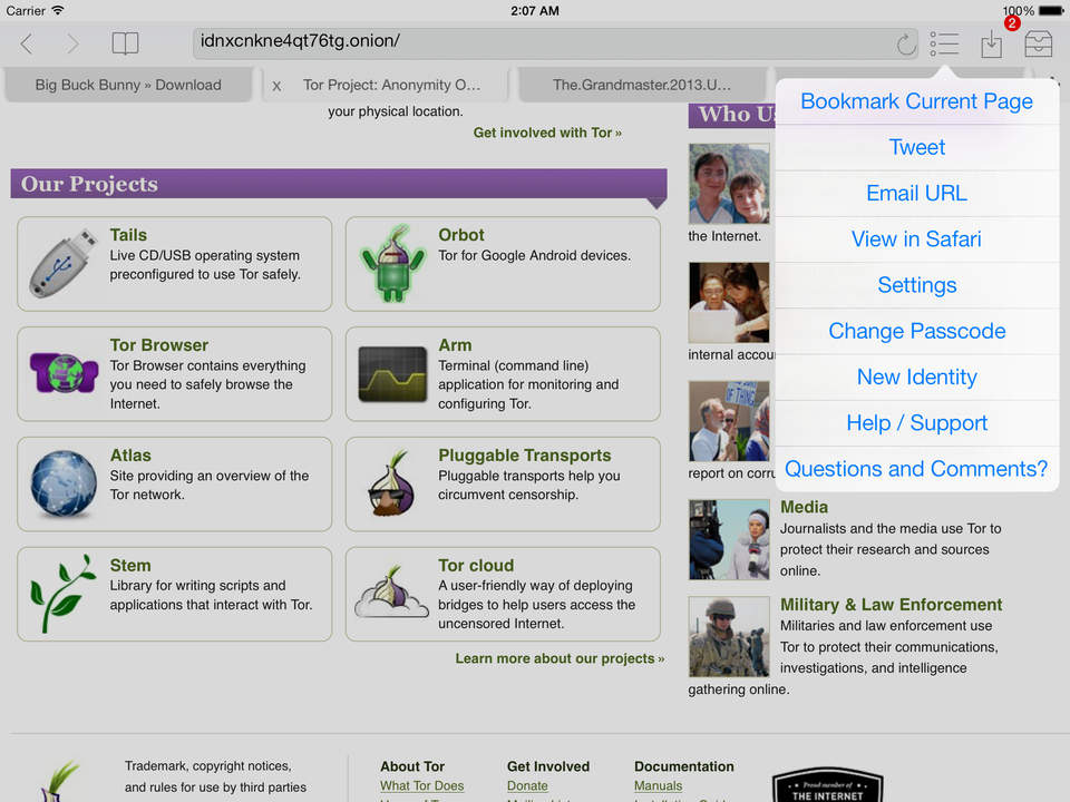 the armory tor url