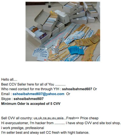stolen credit card numbers dark web